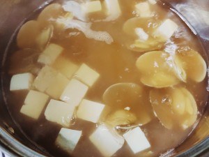 Soup of beautiful clam bean curd (tomato flavour) practice measure 5