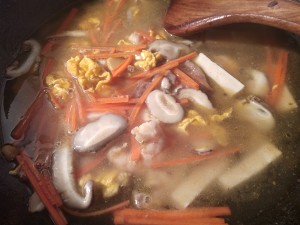 The practice measure of soup of bean curd of Xianggu mushroom shelled fresh shrimps 7