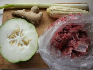Delicate the practice measure of the soup of chop of wax gourd corn of faint scent 1