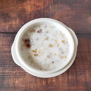 The practice measure of glue of the milk peach that stew 4