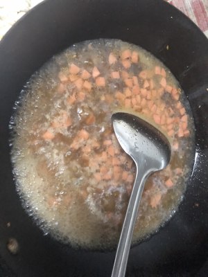 The practice measure of a thick soup of ground meat bean curd 6