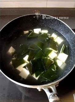 The practice measure of soup of kelp bean curd 4
