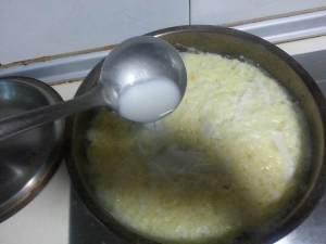 The practice measure of a thick soup of caraway bean curd 6