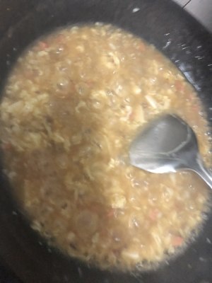 The practice measure of a thick soup of ground meat bean curd 9