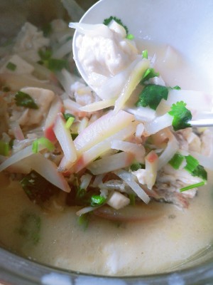 The practice measure of soup of turnip of piscine head bean curd 11