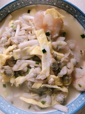 The practice measure of soup of seafood bacterium mushroom 6