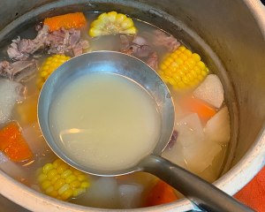 Qing Dynasty is sweet the practice measure that suckles white corn chop soup 2