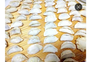 Boiled dumpling of hotpot caraway stuffing (soup of steamed stuffed bun, hamburger, a round mass of food) practice measure 22