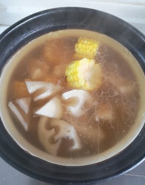 Soup of corn of chop of lotus lotus root (speak of from this soup, how Bao a bowl good drunk boiling water) practice measure 5