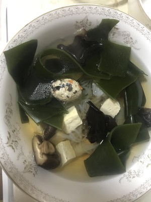 The practice measure of soup of bolus of chicken of taro of demon of kelp bean curd 2