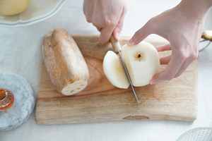 The practice measure of a thick soup of lotus root of sweet-scented osmanthus pear 4