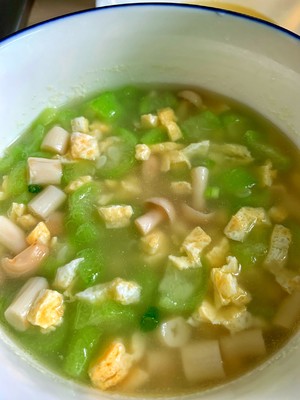 Delicious the practice measure to soup of crying towel gourd egg 8