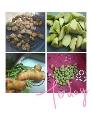 The practice measure that delicacy drops soup of clam of superciliary towel gourd 2