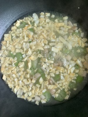 Delicious the practice measure to soup of crying towel gourd egg 6