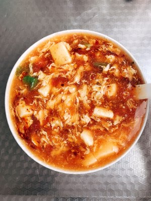 The practice measure of soup of tomato bean curd 11