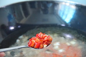 The practice measure of a thick soup of acerbity hot bean curd 3