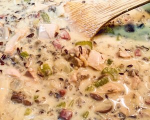 The practice measure that Zhi person suckles hoosh of sweet chicken wild rice 10