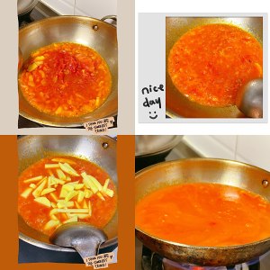 Tomato face piece the practice measure of soup 3