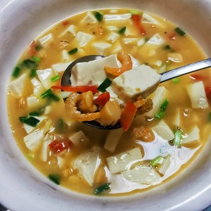 The practice measure with too delicious soup of this bean curd 6