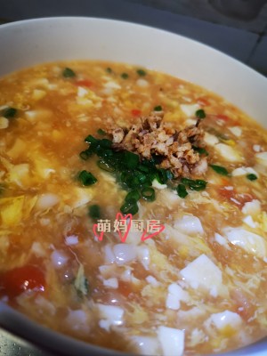 The practice measure of a thick soup of bean curd of egg of 0 failure tomato 14