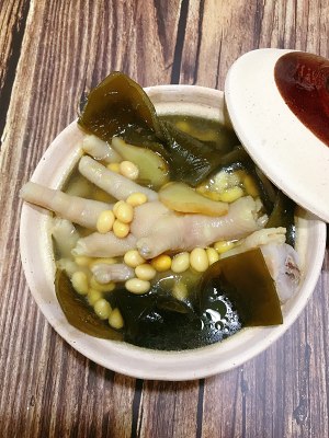 Ungual soup of chicken of kelp soya bean - the practice measure of full collagen 8