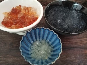 The practice measure of colour a thick soup of beauty of swallow of snow of rice of horn of peach glue black 4