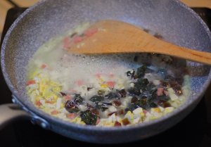 Go up the practice measure of soup spinach 3