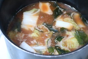 The practice measure of soup of Ceng of taste of food of Chinese cabbage connected through one's relatives 7