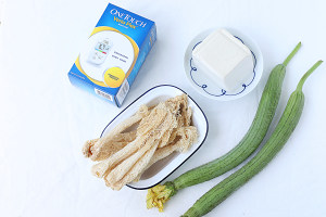 The practice measure of soup of bean curd of Sun of towel gourd bamboo 1