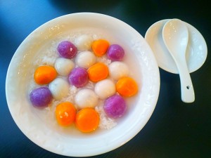 The practice measure of chromatic stuffed dumplings masse of glutinous rice flour served in soup 6