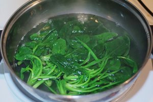 Go up the practice measure of soup spinach 4