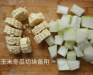 Delicate the practice measure of the soup of chop of wax gourd corn of faint scent 7