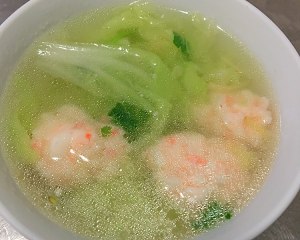 Soup of bolus of Chinese cabbage shrimp - filling kidney filling calcium, low fat high protein, can become darling complementary the practice measure that feed 8
