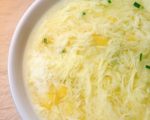 Fresh and tender egg spends corn the practice measure of soup 6