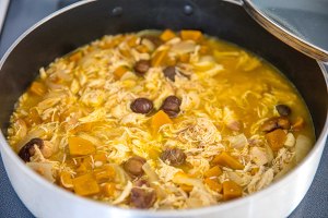 The practice measure of 3 eat of healthy · of Piao of pumpkin chestnut chicken broth 2