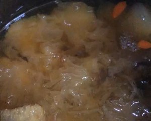 Good beautiful of a bowl of autumn is tasted " embellish lung relieves a cough soup " tremella the practice measure of soup of Gong Zaoxue pear 4