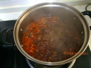 The practice measure of pink of potato of ground meat assorted 3