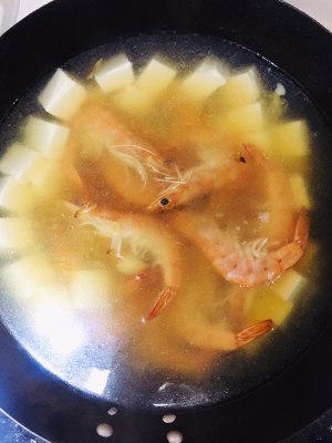 The practice measure of soup of bean curd of delicate delicacy shrimp 9