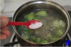 The practice measure of soup of towel gourd beautiful clam 8