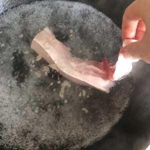 The practice measure of steaky pork of saline dish evaporate 1