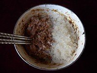 The practice measure of dumpling of gallinaceous juice fill 7