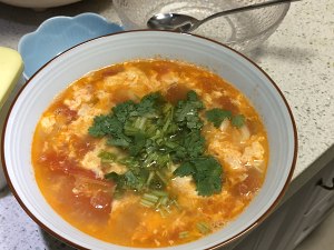 The practice measure of tomato egg beautiful soup 5