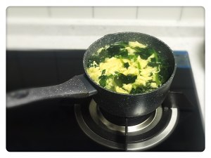The practice measure of spinach egg soup 2