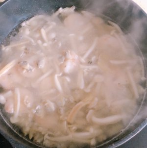 The practice measure of soup of seafood bacterium mushroom 5