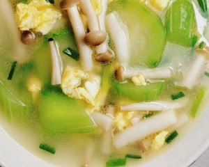 Delicacy arrives the practice measure of soup of exploded egg of stay of proceedings of towel gourd bacterium 5