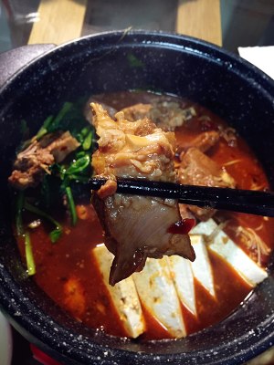 The practice measure that hall Mom teachs you to do chaffy dish of scorpion of red soup sheep 32