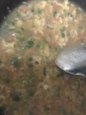 The practice measure of a thick soup of ground meat bean curd 10