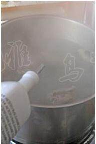 The practice measure of chop of boiled in clear soup 8