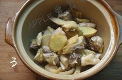 The practice measure of the Xianggu mushroom chicken broth that stew 7