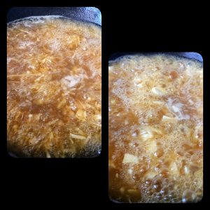 The practice measure of a thick soup of ground meat bean curd 3